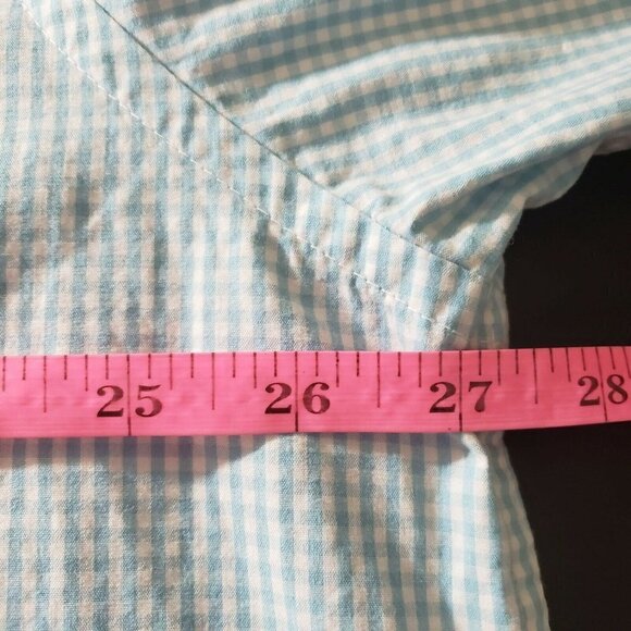 ☀ Izod Mens Green Plaid Button Down Shirt - Picture 4 of 6